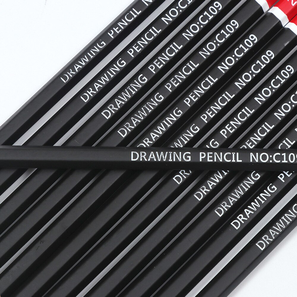 12 Pcs Graphite Sketching Pencils Drawing Pencil Set For School Students Art Tool Non-toxic Sketch Kit