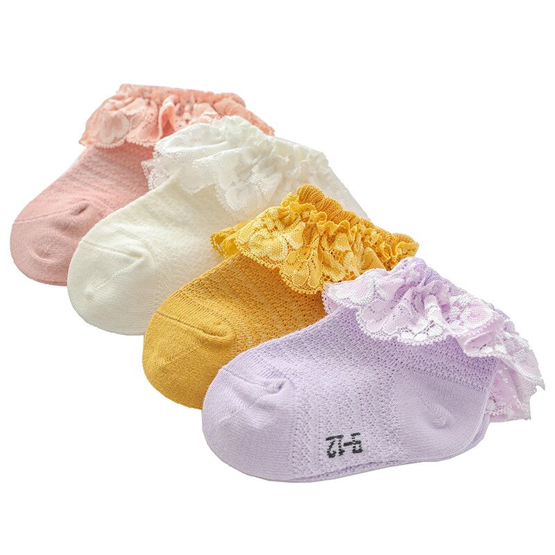 Winter Autumn Baby Socks Cute Lace Flower Princess Soft Cotton Toddler 6-24 Months Baby Girl socks