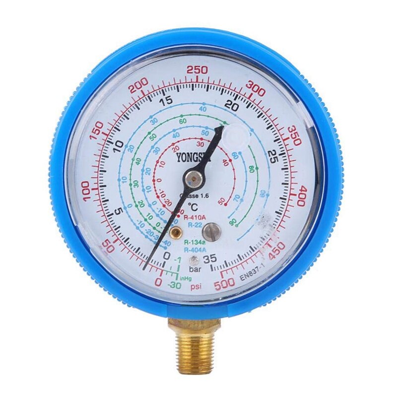 2 uds, Auto, medidor de alta baja presión, aire acondicionado, para coche, Kit de manómetro refrigerante para R410A R134A R22, refrigerante