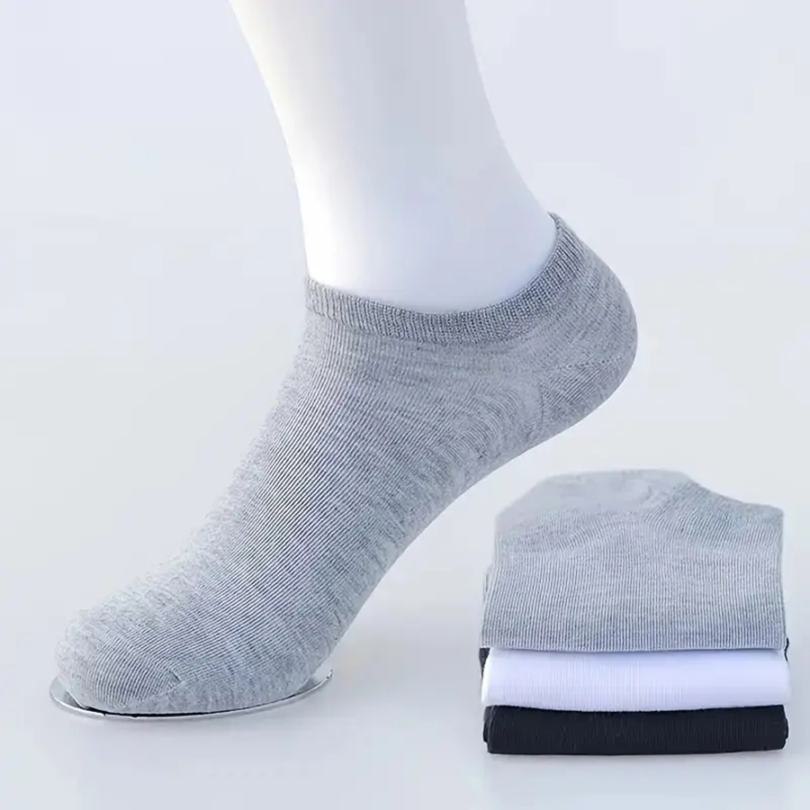 10/12/20/40 pares de calcetines náuticos para hombre, calcetines deportivos de negocios con absorción de sudor para verano y otoño, calcetines tobilleros suaves sin pilling de Color sólido