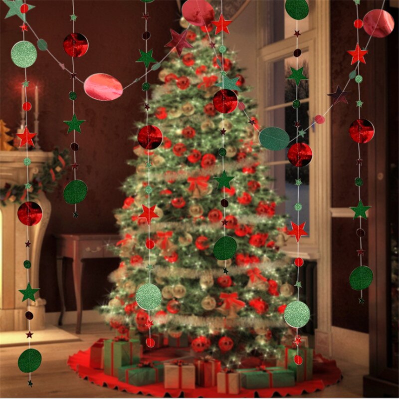 4m funkelnde sternengirlanden, hängende sternenornamente, weihnachtsdekorationen für zuhause, weihnachtsbaumanhänger, 2022 navidad Noel