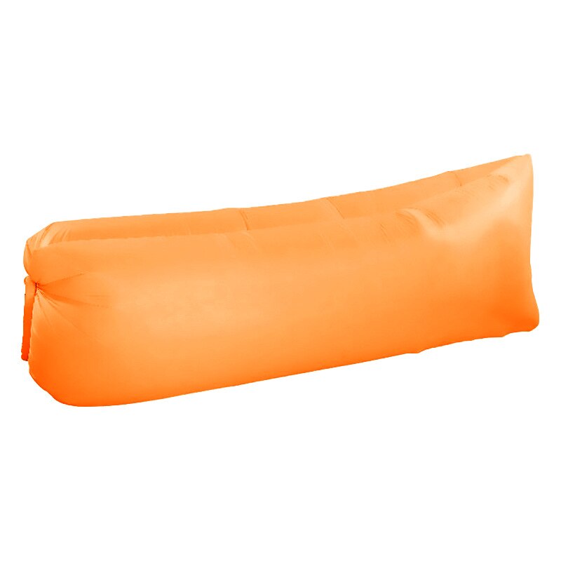 Sofá de aire inflable para acampar al aire libre, tumbona ultraligera plegable, asiento portátil para adultos y niños, Picnic, cama para dormir en la playa: Orange