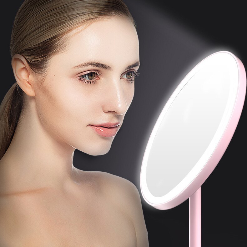 LED Light Makeup Mirror Adjustable Touch-Control Make-up Mirror With Daylight Rechargeable Lithium Battery For Usb Vanity Mirror