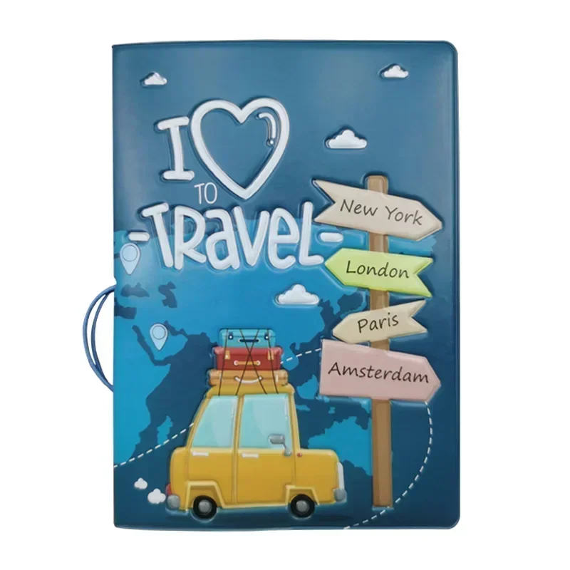 Travel Passport Cover Wallet Bag Letter Men Women Pu Leather ID Address Holder Portable Boarding Travel Accessories: Red