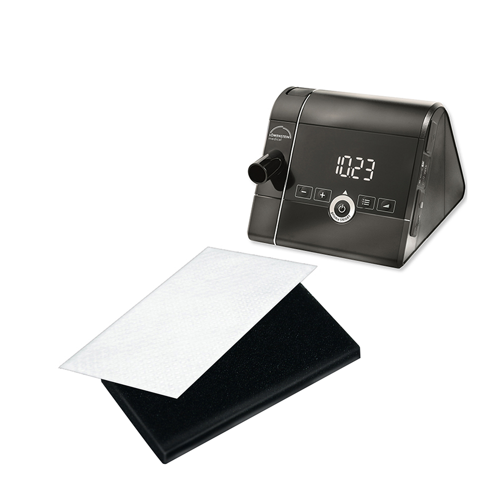 10 Paar Filter für Weinmann Prisma CPAP-Beatmungsgeräte, schwarze Schaumstofffilter und weißer ultrafeiner Filter