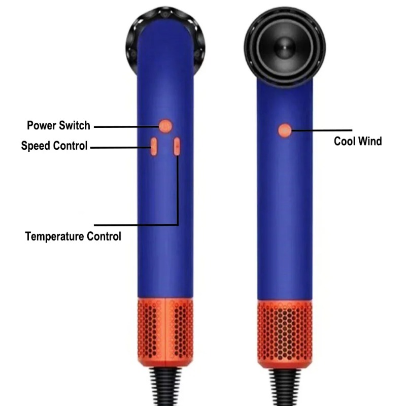 1 mondstuk  hd18 föhns hoge snelheid föhn snel drogen negatieve ionen secadora para cabello