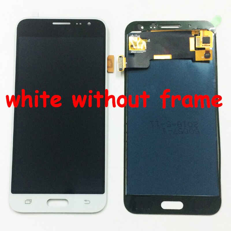 For Samsung Galaxy J3 LCD Display j320 J320F J320M J320A J320FN Panel J320H LCD Touch Screen Digitizer Assembly Frame: white without frame