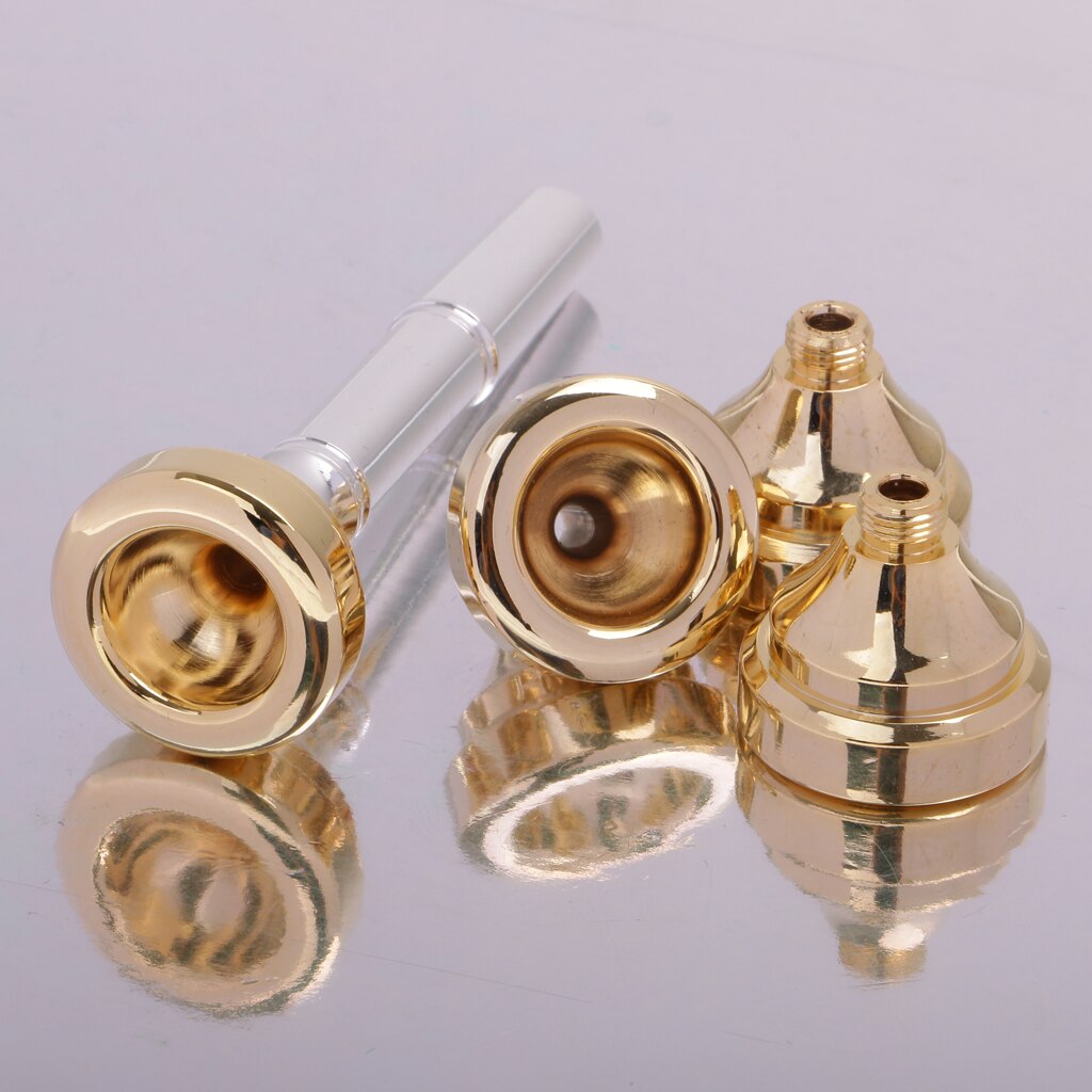 3C 5C 7C 1 1 / 2C Trumpet Mouthpiece Gold-plated Set for Wind Instruments