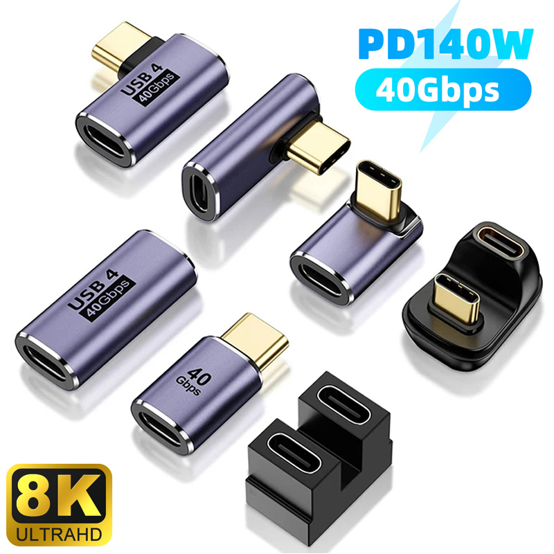 PD 140W 8K 40Gbps Transfer danych USB 4.0 Thunderbolt 4 Typ C Przedłużacz złącza męskiego na żeńskie do telefonu komórkowego Przełącznik laptopa