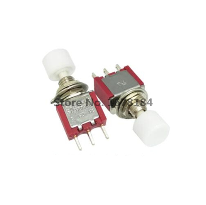 5Pcs 3Pin C-NO-NC 6mm Mini Momentary Automatic return Push Button Switch ON-(ON) 2A 250VAC/5A 120VAC Toggle Switches