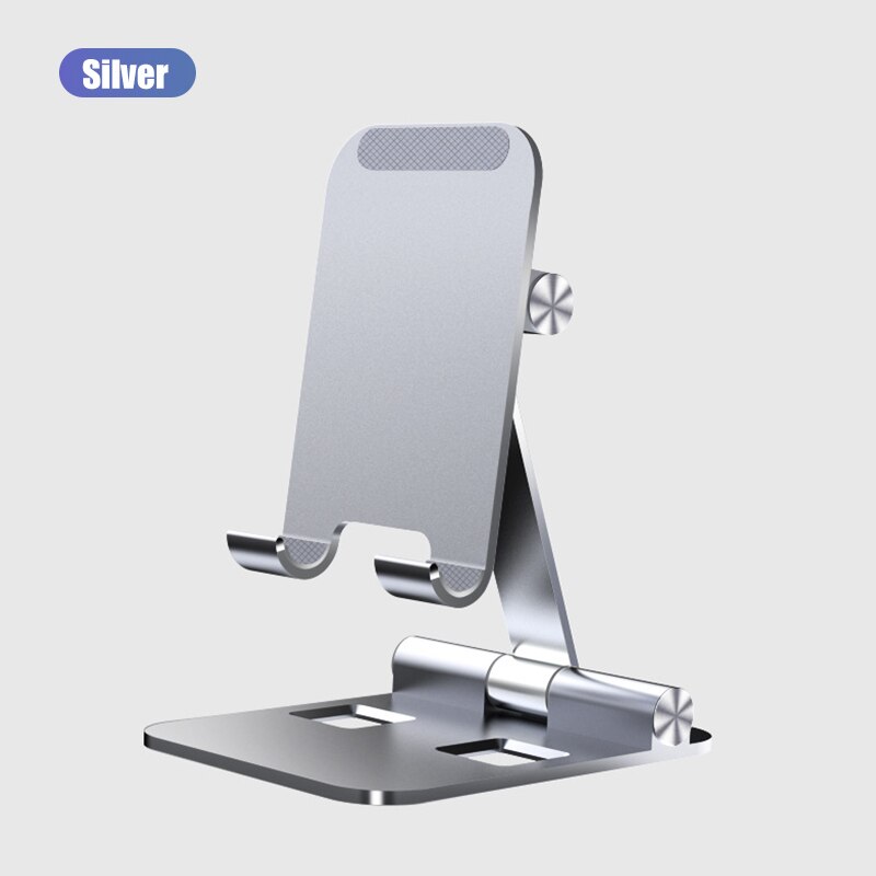 Universal Alloy Foldable Desktop Tablet Stand For Samsung Huawei iPad 9.7 10.2 Pro 11 Air 4 Tablet Holder Tablette Phone Support: Silver