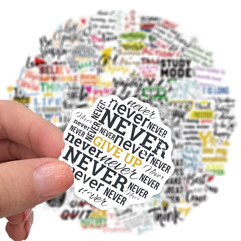 100Pcs Motivational Phrases Sticker Quotes Sentenc... – Grandado