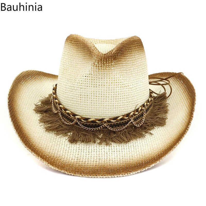 Frühling Sommer Wilde Herren Stroh Hüte Männer der Frau der Westlichen Cowboy-Hut Sonnenhut Großen Strand hut