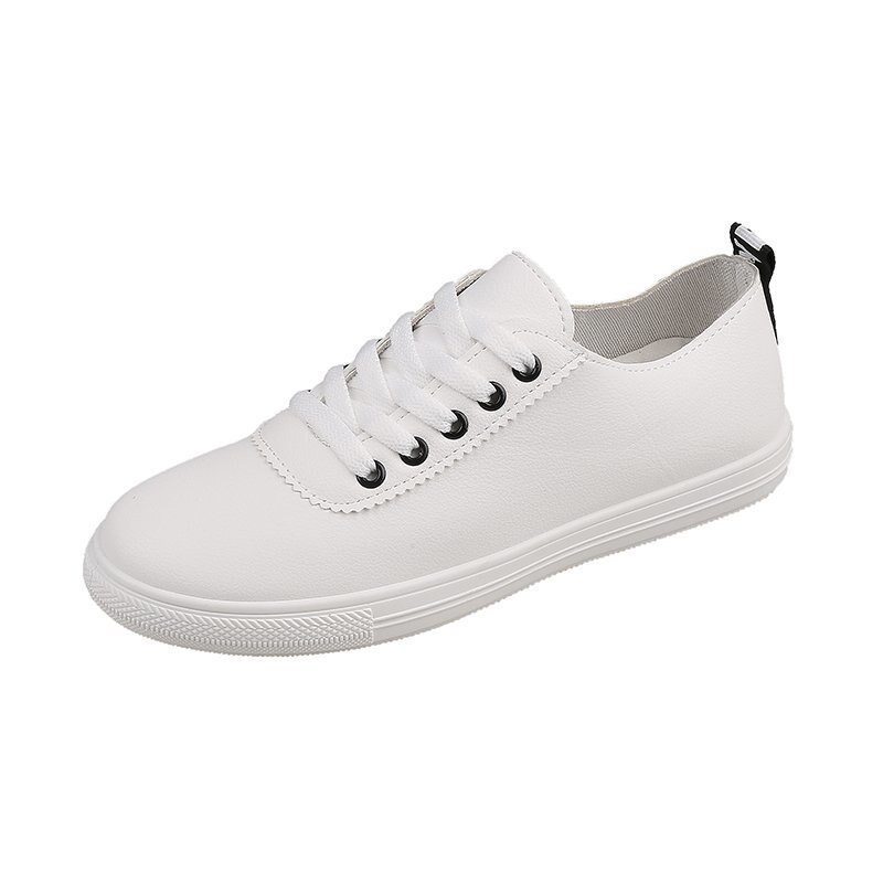 Tenis femeninos para mujer, zapatillas de cuero transpirable, calzado para deportes al aire libre, cómodo para entrenamiento de Fitness, gimnasio: white1 / 6