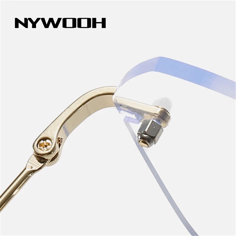 -0.5 1.0 1.5 4.0 Randloze Afgewerkt Bijziendheid Bril Vrouwen Rose Gold Metal Polygon Brillen Recept Nearsighgted Eyewear