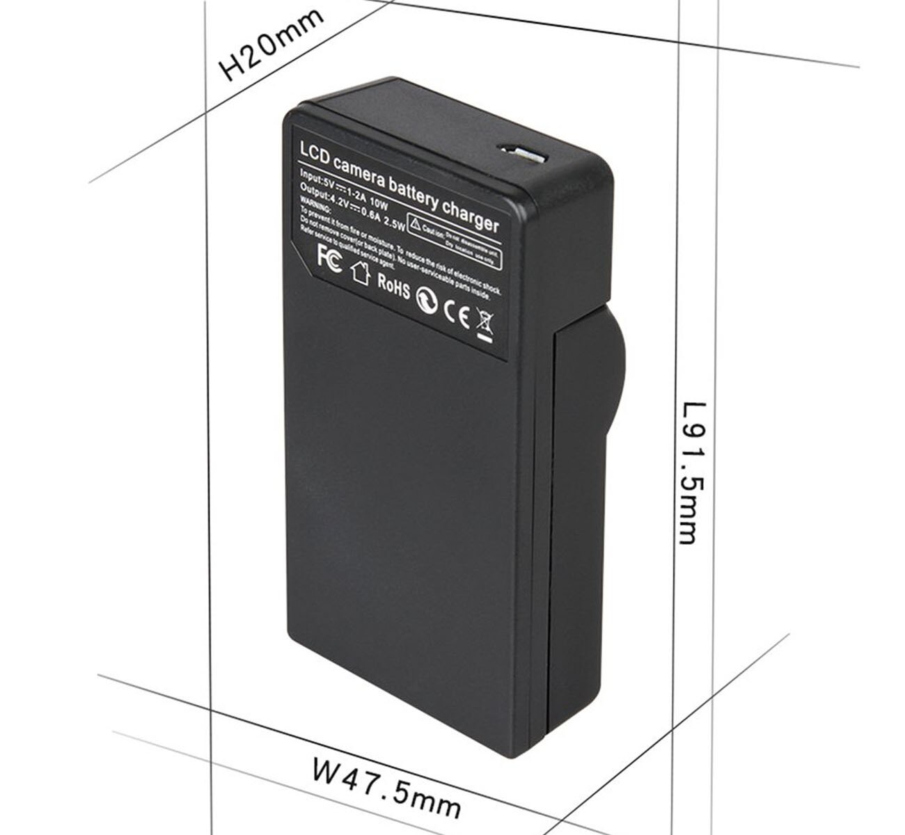 Chargeur de batterie pour Sony DCR-TRV120, TRV130, TRV140, TRV150, TRV210, TRV230, TRV240, TRV250, TRV260, TRV270, TRV280 Handycam caméscope