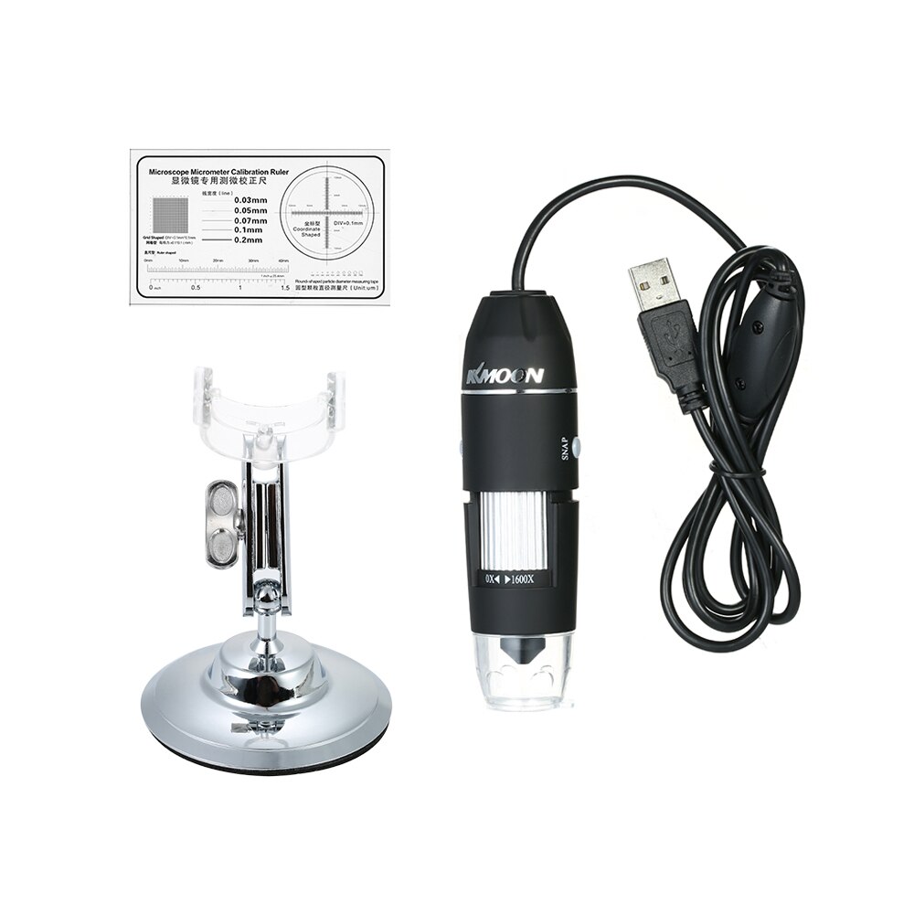 KKMOON Elektronische Mikroskop 1000X 1600X Digitale Usb-schnittstelle Elektronische Mikroskop Lupe 8 LEDs mit Halterung Ständer