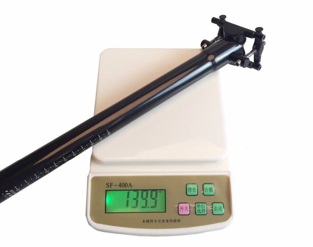 Lätt kolfiber mtb cykelstolpe vägcykelstolpe 31.6/27.2/30.8*350/400mm med titanskruvar och blank