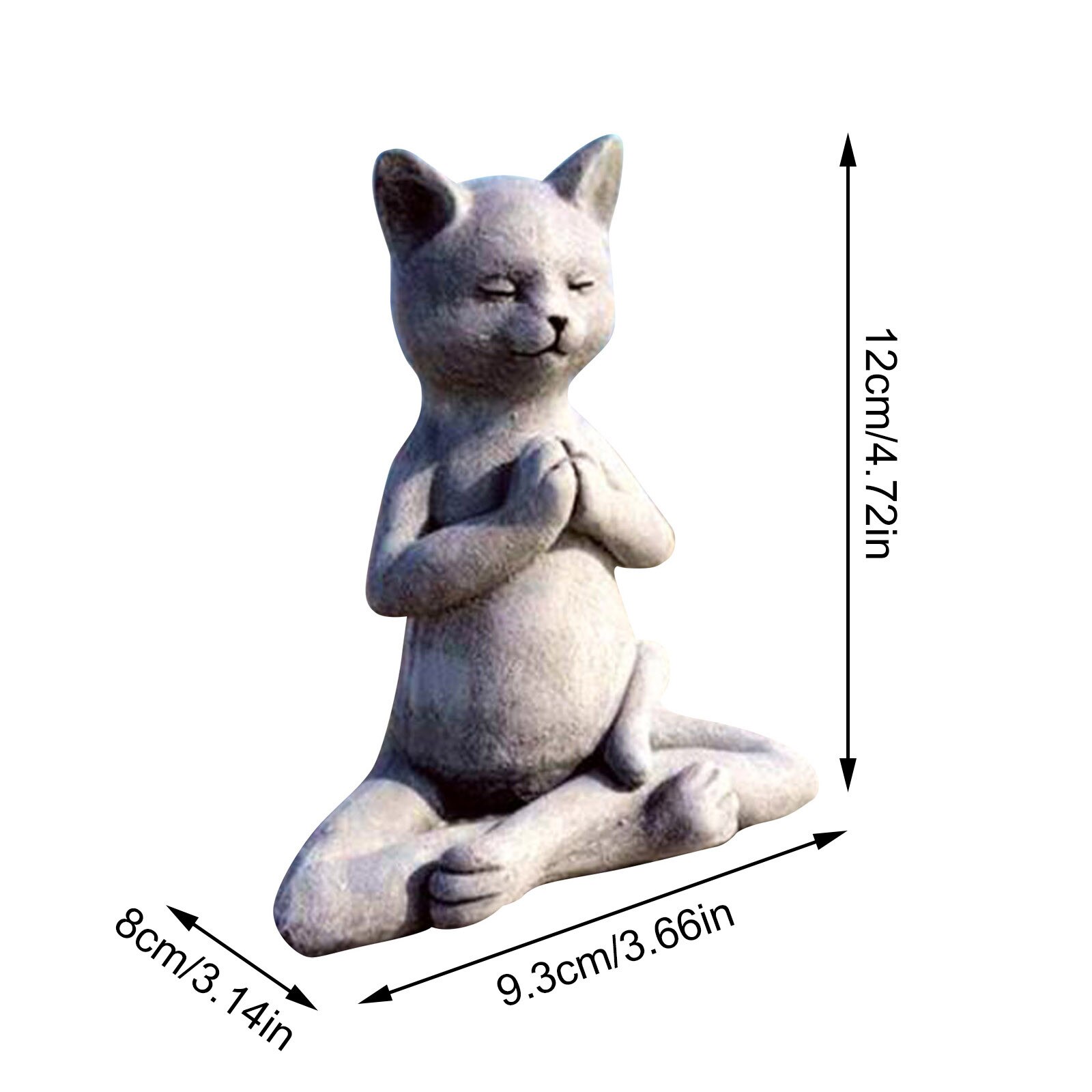 Statue de chat en forme de bouddha, 4 #, Sculpture en plein air, décoration, Art Animal, d'ornement