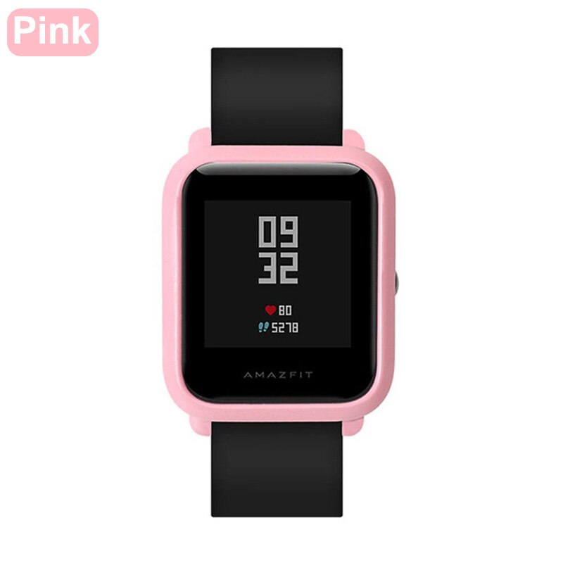XShum Amazfit bip pokrowiec na akcesoria Xiaomi amazfit bip osłona na zderzak osłona ochronna: Pink