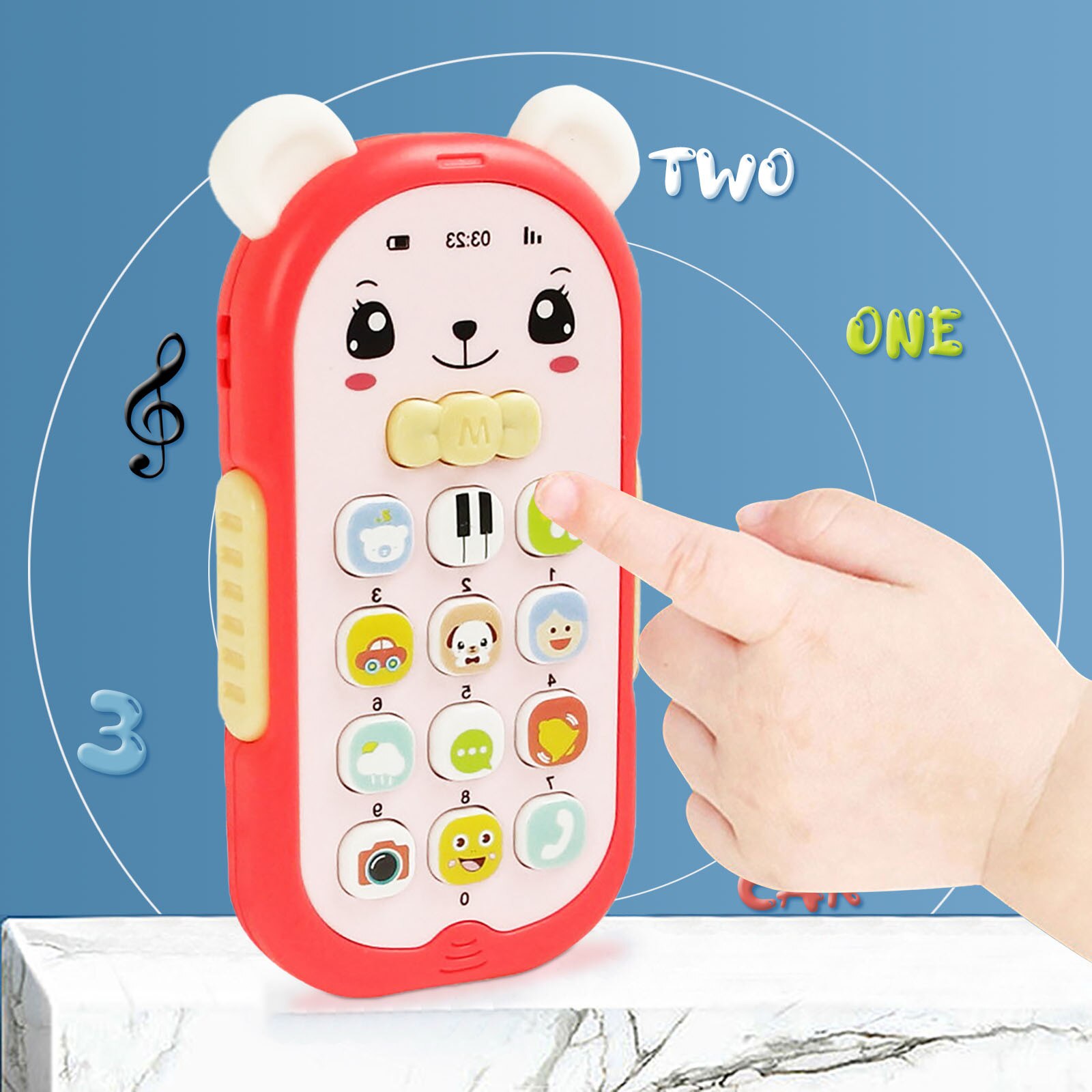 Baby Guttapercha Speelgoed Gezicht Veranderende Muziek Mobiele Telefoon Милое Аниме Slapen Artefact Simulatie Telefoon Speelgoed