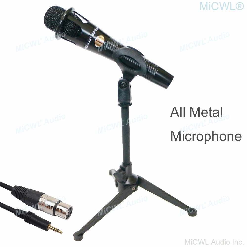 MiCWL Mobile PC Digital Sound Card Audio Mixer For Live With KMS105 e300 Condenser Microphone: e300 Black Mic