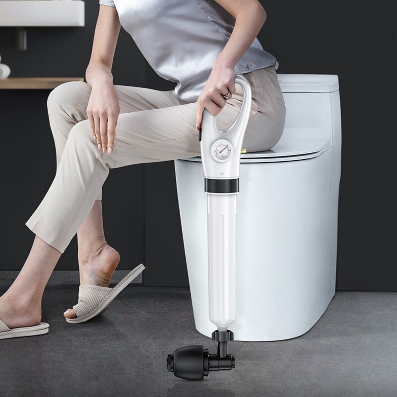 Pipe Unblocker High Pressure Drain Plunger Dredge Clog Remover Air Drain Blaster for Bath Toilets Bathroom Shower Sink Bathtub