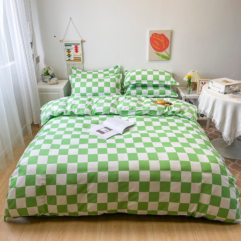 Plaid Nordic powłoczki 240x220 poszewka prześcieradło pościel 150 pojedyncze podwójne królowa król proste szachownica kołdra pokrywa
