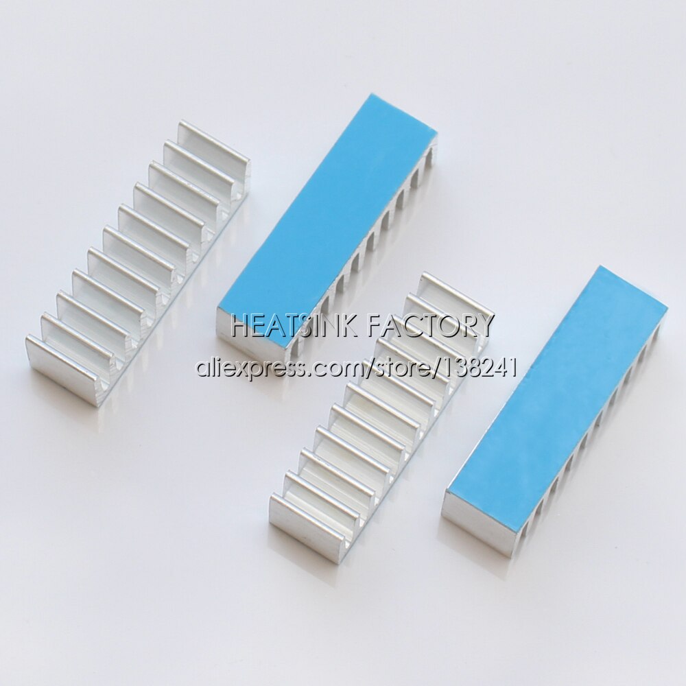 HEATSINK FACTORY 12pcs Computer Cooler Radiator Aluminum 10x35x10mm Heat Sink for DIP IC Chip Heat Dissipation With Thermal Tape