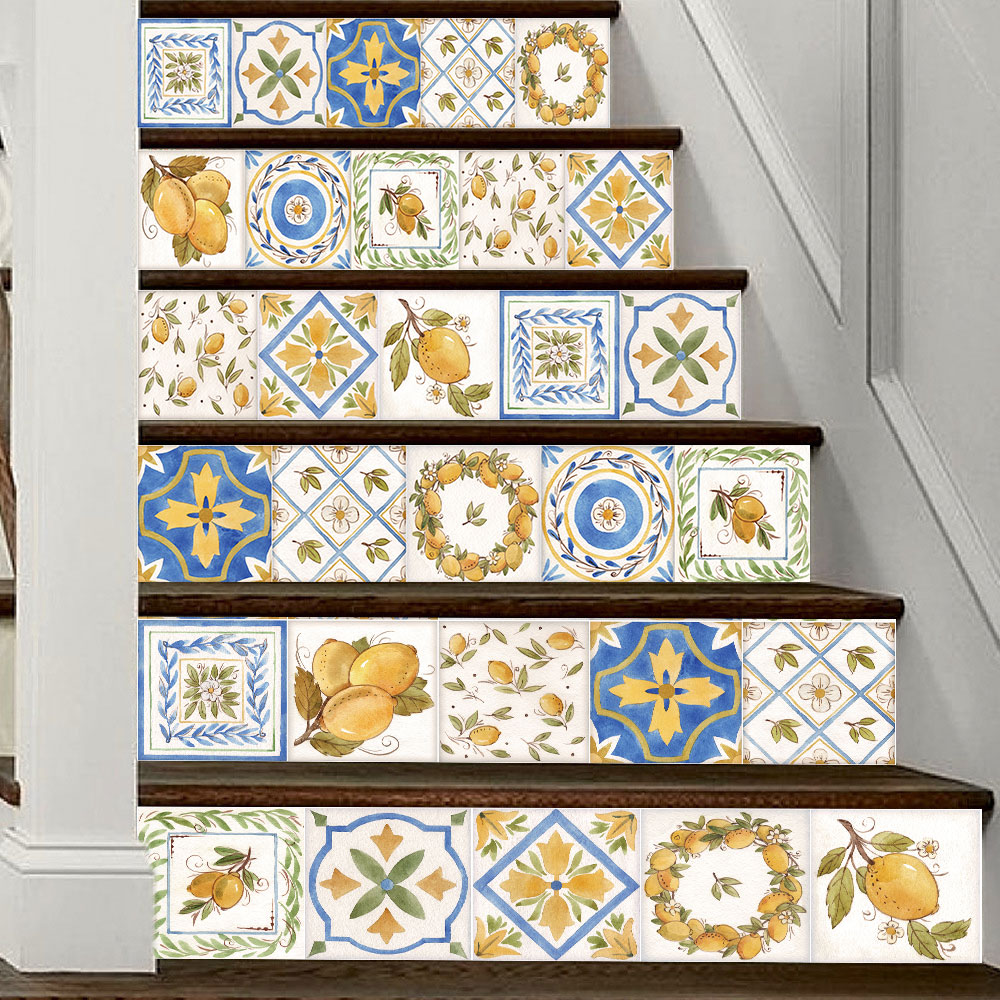 Self-adhesive stairs stickers living room DIY tile models decoration home waterproof wall stickers models