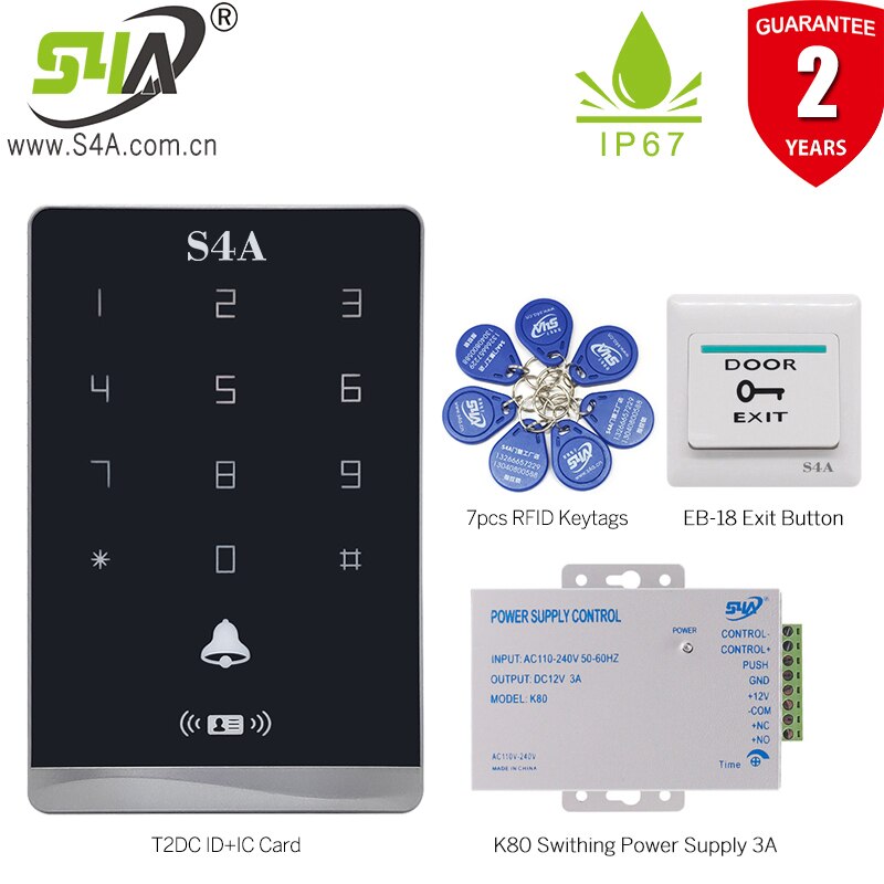 Teclado de Control de acceso Rfid de doble frecuencia, dispositivo de Metal resistente al agua con 1000 usuarios, compatible con NFC, sistema de Control de acceso de puerta RFID
