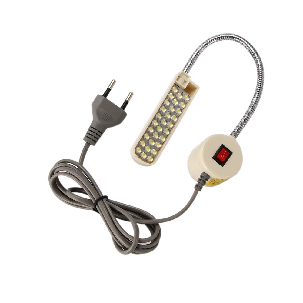 Luz para máquina de coser portátil LED 10/20/30, Base de montaje magnética, lámpara de cuello de cisne para toda la luz para máquina de coser