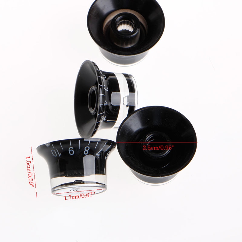 Guitar Accessories 2 Tone 2 VOLUME Control Knobs Silver Top Hat Bell For Gibson Les Paul SG