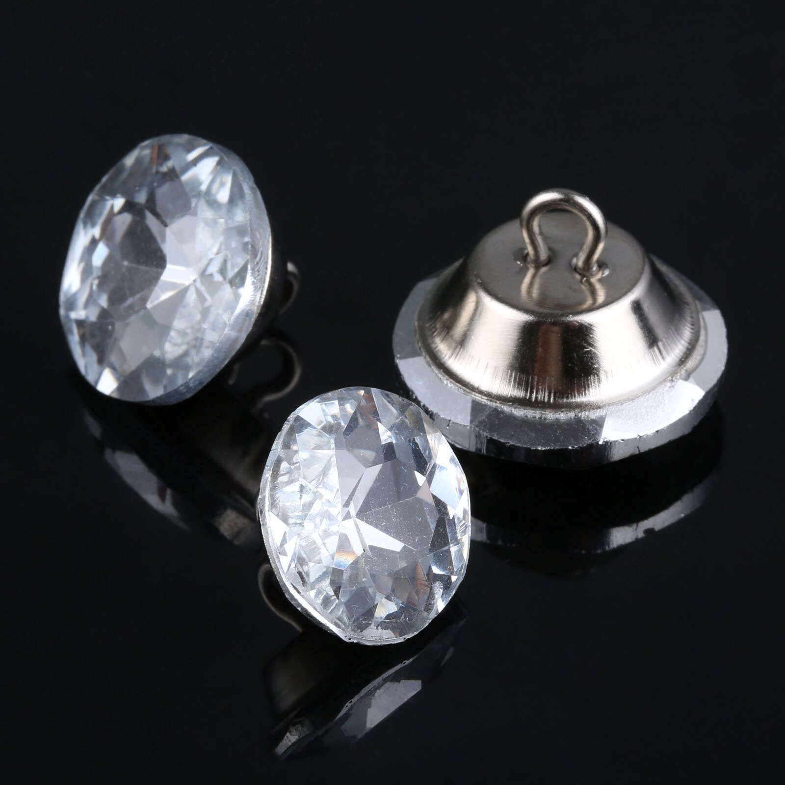 10 sztuk 14/16/18/22mm diamentowe kryształowe szklane guziki tapicerskie dekoracyjne gwoździe pinezki szpilki dla Craft Sofa części mebli ściennych