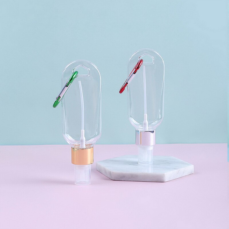 50ml Wall Hanging Refillable Bottles Hand Sanitizer Containers Travel Containers Leakproof Spray Bottle With Lanyard