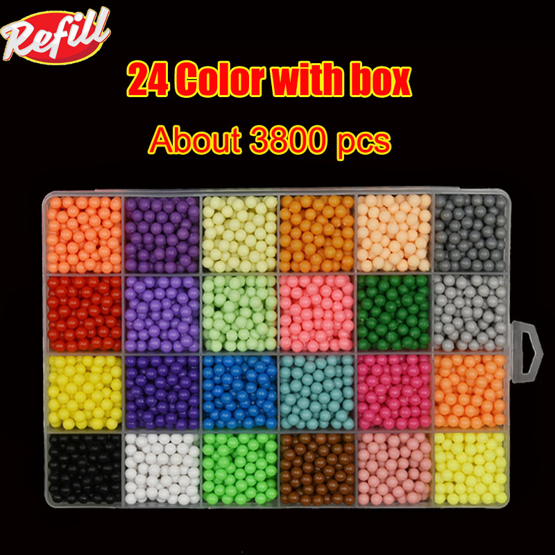 DIY Set Perlen Werkzeug Kreativität Magische Wasser Perlen Stecktafel Kunst und Handwerk für Kinder Mädchen Kinder Spielzeug für Mädchen Perlen Set: Silber