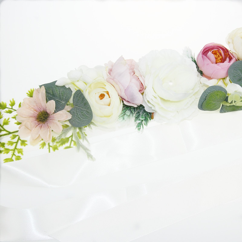 Fajín de cinturón de para boda, cinturones de vestir florales de poliéster para mujer, fajín de flores para boda y novia, cinta de satén, cinturón de flores YYY8077