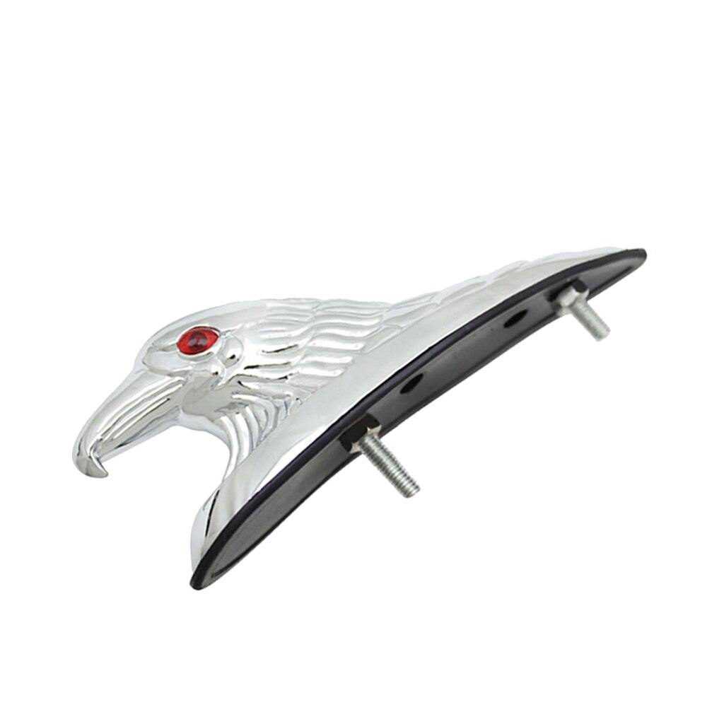 Motorcycle Eagle Head Ornament Statue W/ Lights For Front Chrome