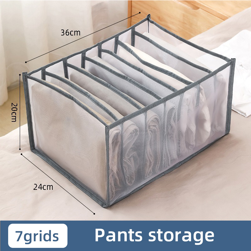 Ondergoed Lade Organizer Opbergdoos Opvouwbare Closet Organisatoren Lade Divider Opbergdozen Voor Onderbroeken Sokken BH: Light Grey
