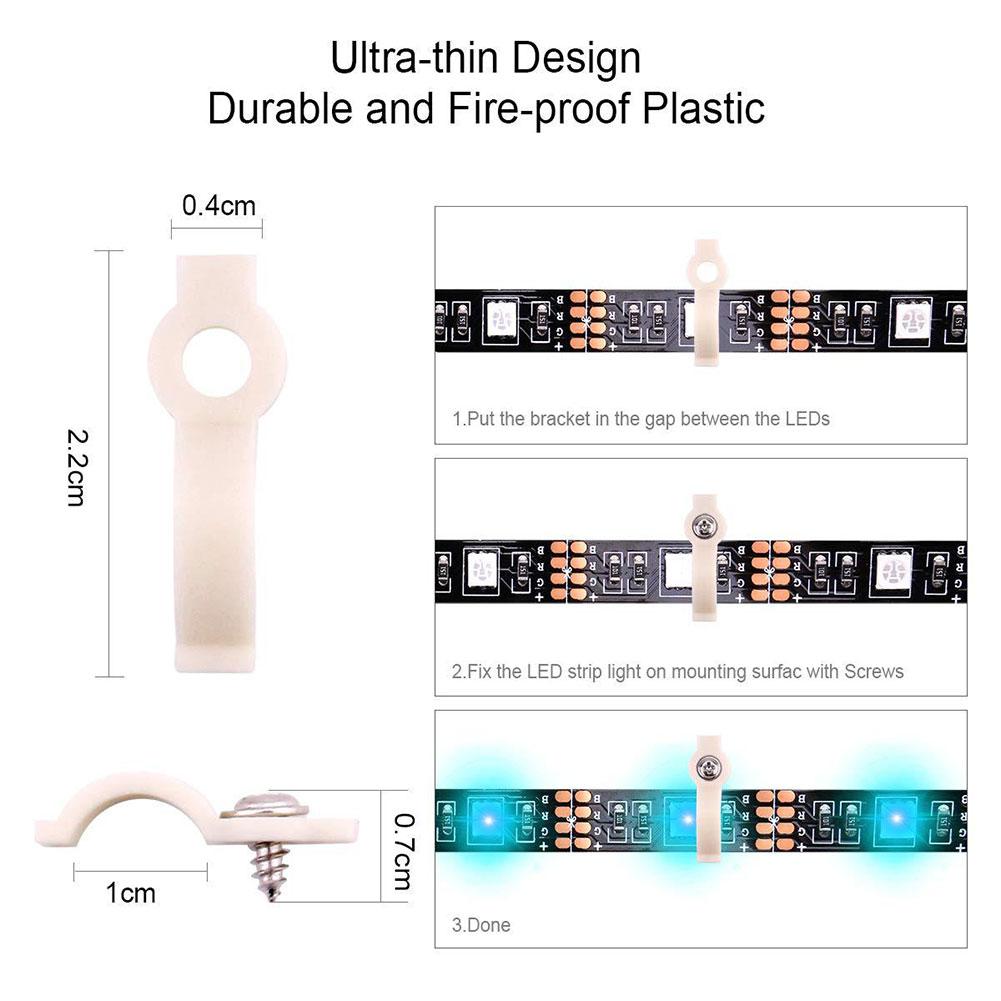 Light Strip Connector Kit RGB 5050 10mm Solderless LED Strip Quick Connector Accessories T/L Shape Button Linker