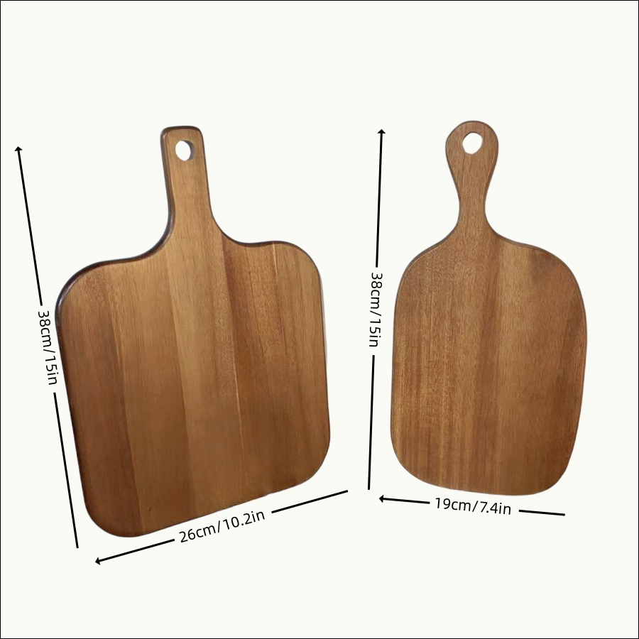 Schneidebrett (15 x 10 x 1,5 Zoll) Holzschneidebrett, Endkorn-Schneidebrett, Metzgerblock aus Holz