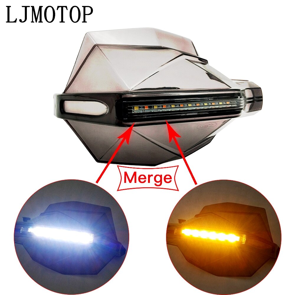 Motorcycle Hand Guard Handle Protector HandGuards with LED Signal Light For SUZUKI SV1000/S TL1000 R/S DL650/V-STROM GSR600