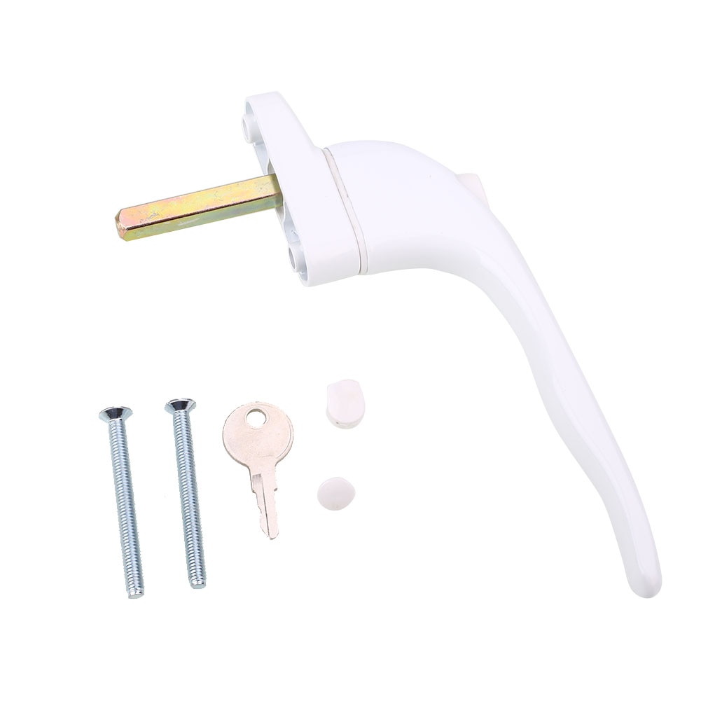 Aluminum Alloy Inline Espag UPVC Window Lever Lock Handle Pull White Home Safety