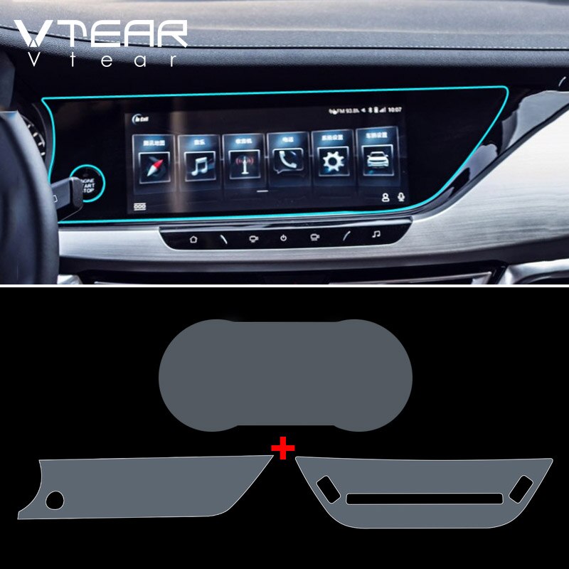 Vtear For Changan CS35 Plus GPS Navigation film sticker Car interior decoration dashboard trim air conditioning panel parts: Full model