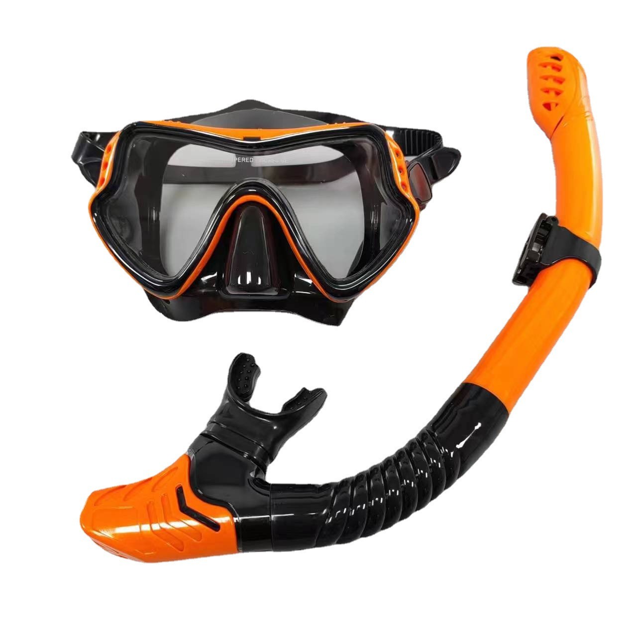 Equipo de silicona de , máscara de buceo, equipo de snorkel para adultos, gafas de natación impermeables UV para hombres y mujeres: Amarillo claro