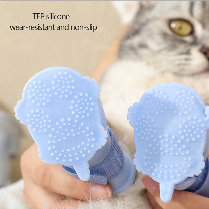 Puppy Schoenen Hond Regen Laarzen Waterdicht Antislip Comfortabele Regen Schoenen Leuke Outdoor Zachte Siliconen Schoenen Voet Set chihuahua