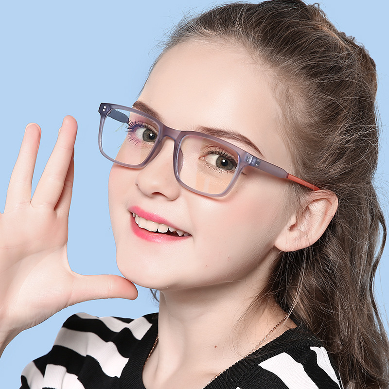 Square Kids Glasses Optical Frame Children Boy Girls Computer Glasses Transparent TR90 Anti-blue light UV400 Eyeglasses