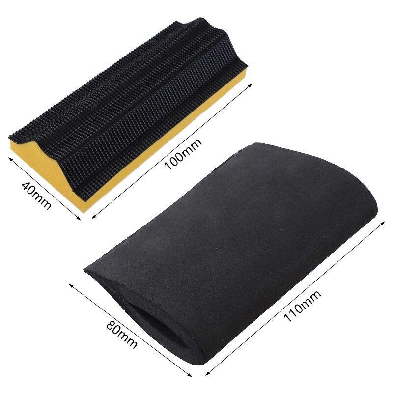 16Pcs/Set Sanding Pad 40x100Mm Shaped Hand Sanding Block Sanding Disc Grinding Sponge for Hook &amp; Loop Sandpaper Abrasive Tools