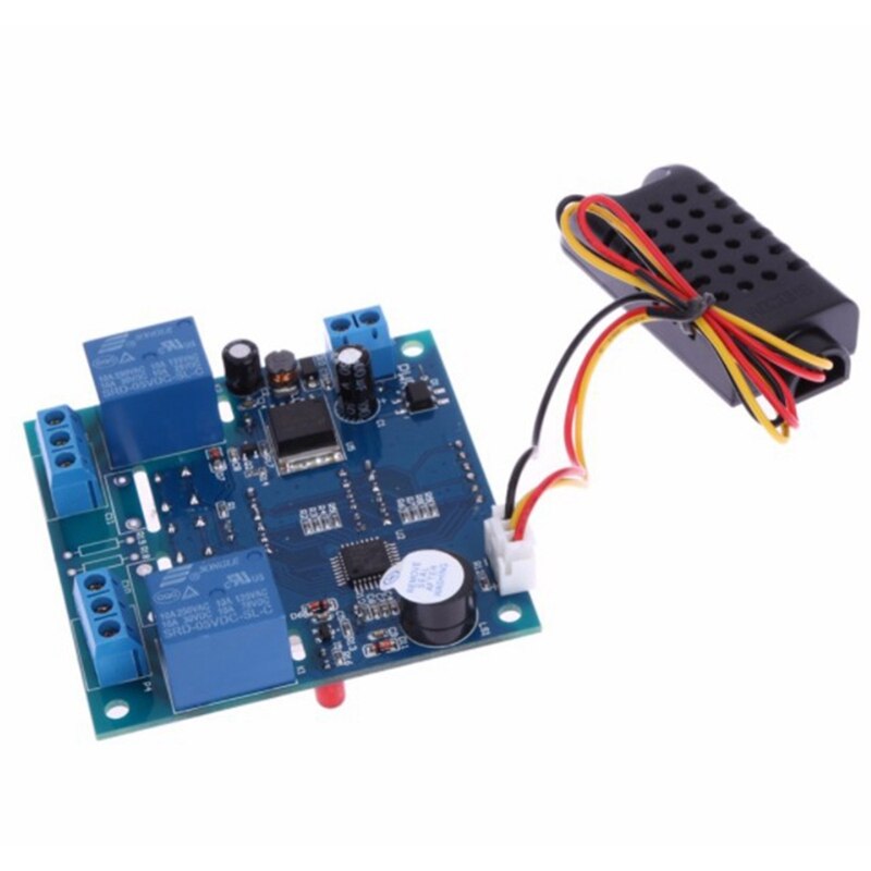 12V Intelligent Temperature Humidity Controller Relay AC/DC Adjustable Control Thermometer Hygrometer AM2301 Sensor