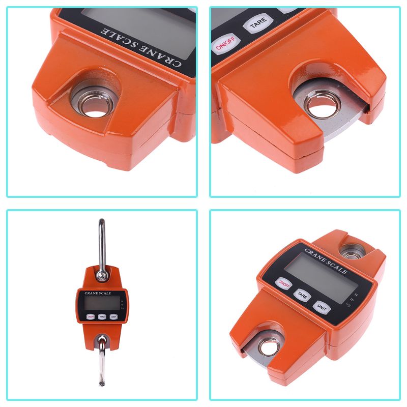 Electric Hook Scale Hanging Digital Balance Scale With Dismountable S-Hook Pounds Kg Unit For Weighing Luggages Vertically Heavy